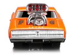 1966 Dodge Charger 426 C.I. Orange Blue Stripe 1/64 Diecast Model Car Muscle Machines 15542