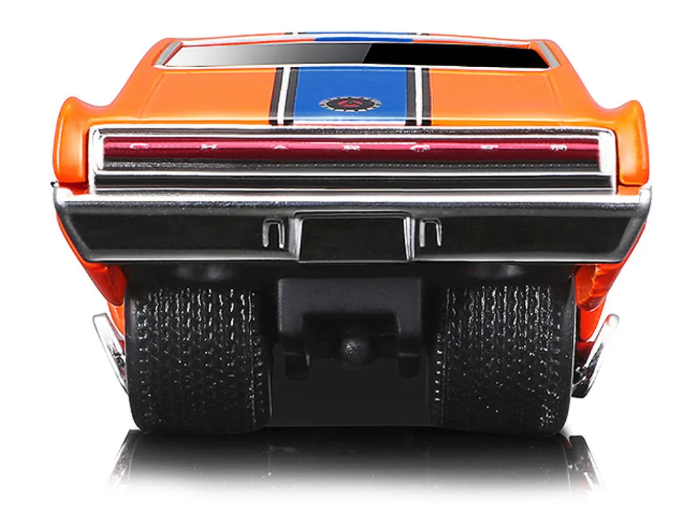 1966 Dodge Charger 426 C.I. Orange Blue Stripe 1/64 Diecast Model Car Muscle Machines 15542