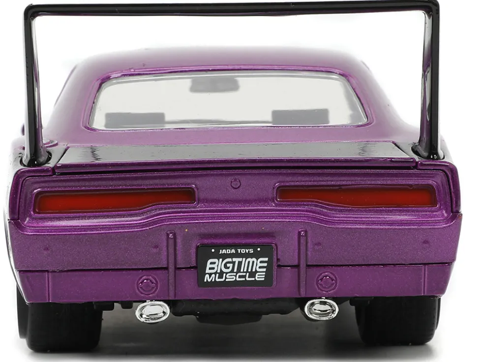 1969 Dodge Charger Daytona Purple Metallic with Black Tail Stripe Bigtime Muscle Series 1/24 Diecast Model Car Jada 34036