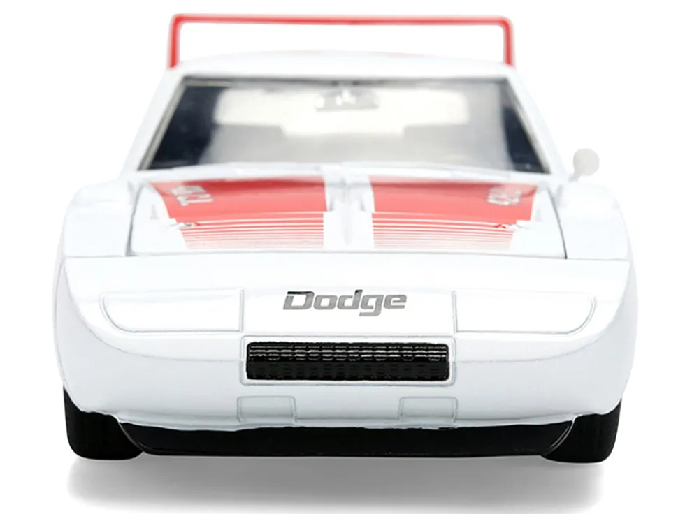 1969 Dodge Charger Daytona #25 White with Red Stripes "Bigtime Muscle" Series 1/24 Diecast Model Car by Jada