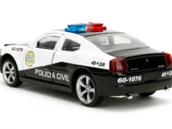 2006 Dodge Charger Police Black and White Policia Civil Fast & Furious Series 1/32 Diecast Model Car by Jada 33666