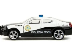 2006 Dodge Charger Police Black and White Policia Civil Fast & Furious Series 1/32 Diecast Model Car by Jada 33666
