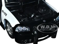 2006 Dodge Charger Police Black White Policia Civil Fast & Furious Series 1/24 Diecast Model Car Jada 33665