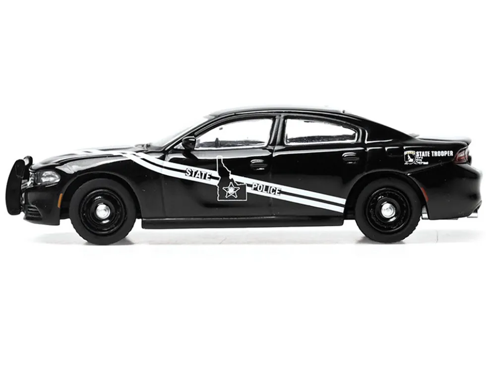 2023 Dodge Charger Pursuit "Idaho State Police" Black with White Stripes 1/64 Diecast Model by IXO Models