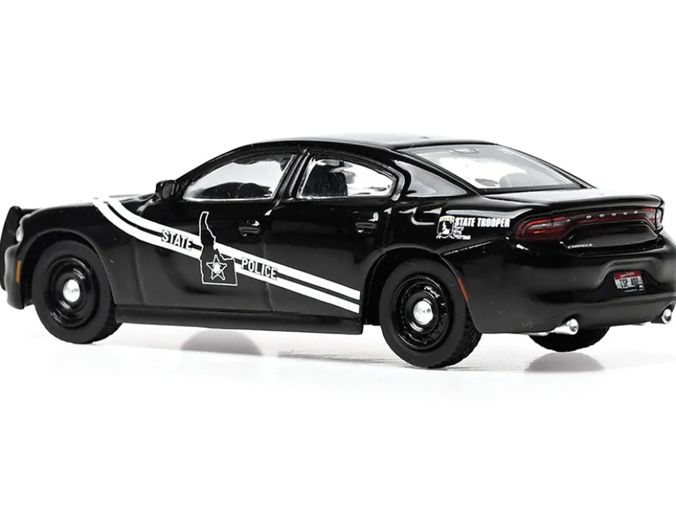 2023 Dodge Charger Pursuit "Idaho State Police" Black with White Stripes 1/64 Diecast Model by IXO Models