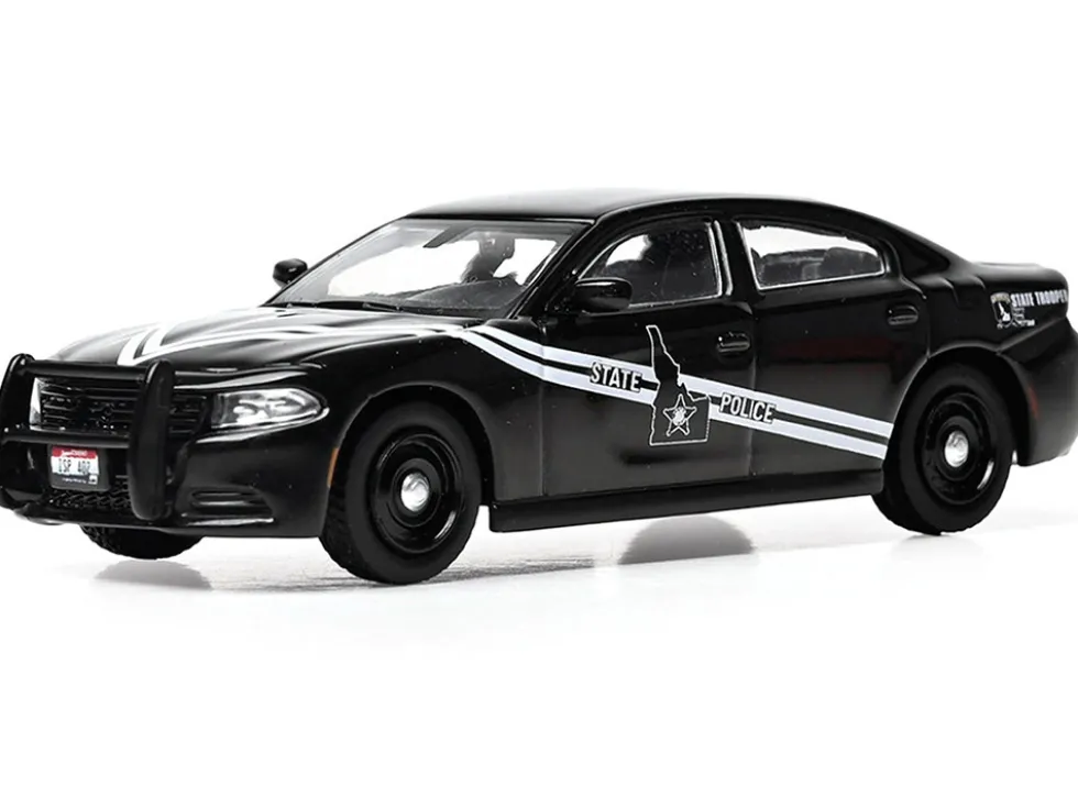 2023 Dodge Charger Pursuit "Idaho State Police" Black with White Stripes 1/64 Diecast Model by IXO Models
