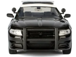 2023 Dodge Charger Pursuit Police Car "LAPD (Los Angeles Police Department)" Black and White "Law Enforcement and Public Service" Series 1/24 Diecast Model Car by Motormax
