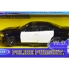 2016 Dodge Charger Pursuit Police Interceptor Black White Unmarked Police Pursuit Series 1/24 Diecast Model Car Welly 24079P-WBKWH