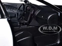 2023 Dodge Charger Pursuit Police Car Black and White with Flashing Light Bar, Front and Rear Lights and 2 Sounds 