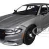 2023 Dodge Charger Pursuit Police Car Gray Metallic "Custom Builder's Kit - Law Enforcement and Public Service" Series 1/24 Diecast Model Car by Motormax