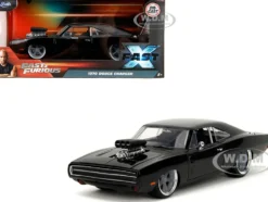 1970 Dodge Charger R/T Black "Fast X" (2023) Movie "Fast & Furious" Series 1/24 Diecast Model Car by Jada