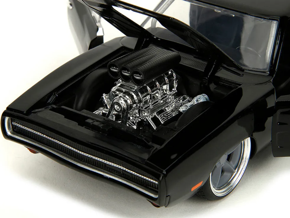 1970 Dodge Charger R/T Black "Fast X" (2023) Movie "Fast & Furious" Series 1/24 Diecast Model Car by Jada