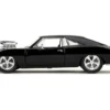 Dodge Charger R/T Black with Dom Diecast Figure "Fast & Furious" (2009) Movie "Hollywood Rides" Series 1/24 Diecast Model Car by Jada