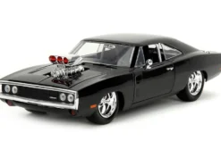 Dodge Charger R/T Black with Dom Diecast Figure
