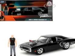 Dodge Charger R/T Black with Dom Diecast Figure