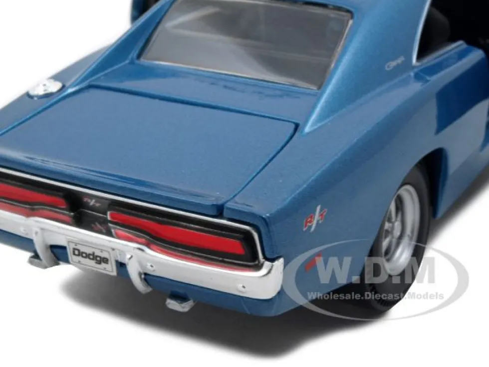 1969 Dodge Charger R/T Hemi Blue 1/25 Diecast Model Car Maisto 31256