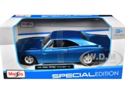 1969 Dodge Charger R/T Hemi Blue 1/25 Diecast Model Car Maisto 31256
