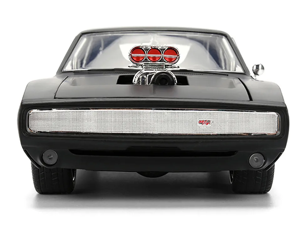 1970 Dodge Charger R/T Matt Black "Fast & Furious" (2009) Movie "Fast & Furious" Series 1/24 Diecast Model Car by Jada