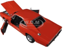 1969 Dodge Charger R/T Orange 1/25 Diecast Car Model New Ray 71893