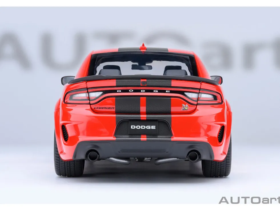 Dodge Charger Scat Pack Widebody Torred with Carbon Stripes 1/18 Model Car by Autoart