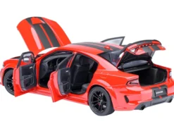 Dodge Charger Scat Pack Widebody Torred with Carbon Stripes 1/18 Model Car by Autoart