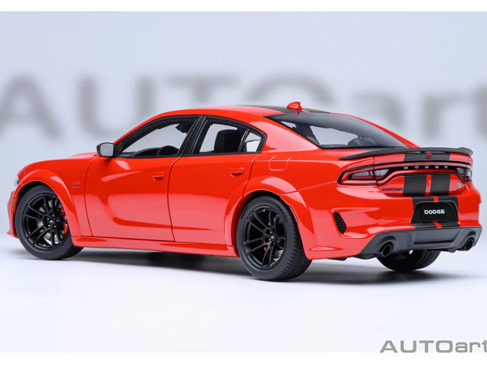 Dodge Charger Scat Pack Widebody Torred with Carbon Stripes 1/18 Model Car by Autoart