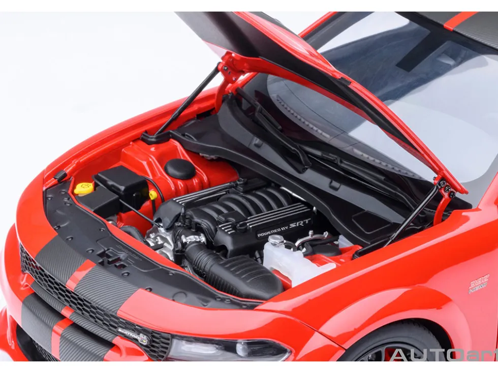 Dodge Charger Scat Pack Widebody Torred with Carbon Stripes 1/18 Model Car by Autoart