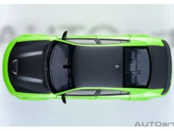 Dodge Charger Scat Pack Widebody Sublime Green with Matt Black Hood and Top 1/18 Model Car by Autoart
