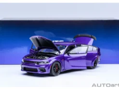 Dodge Charger Scat Pack Widebody Plum Crazy Purple Metallic 1/18 Model Car by Autoart