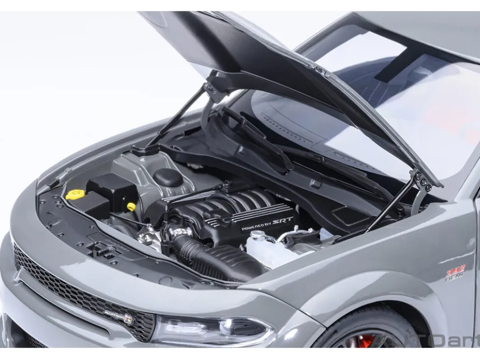 Dodge Charger Scat Pack Widebody Destroyer Gray 1/18 Model Car by Autoart