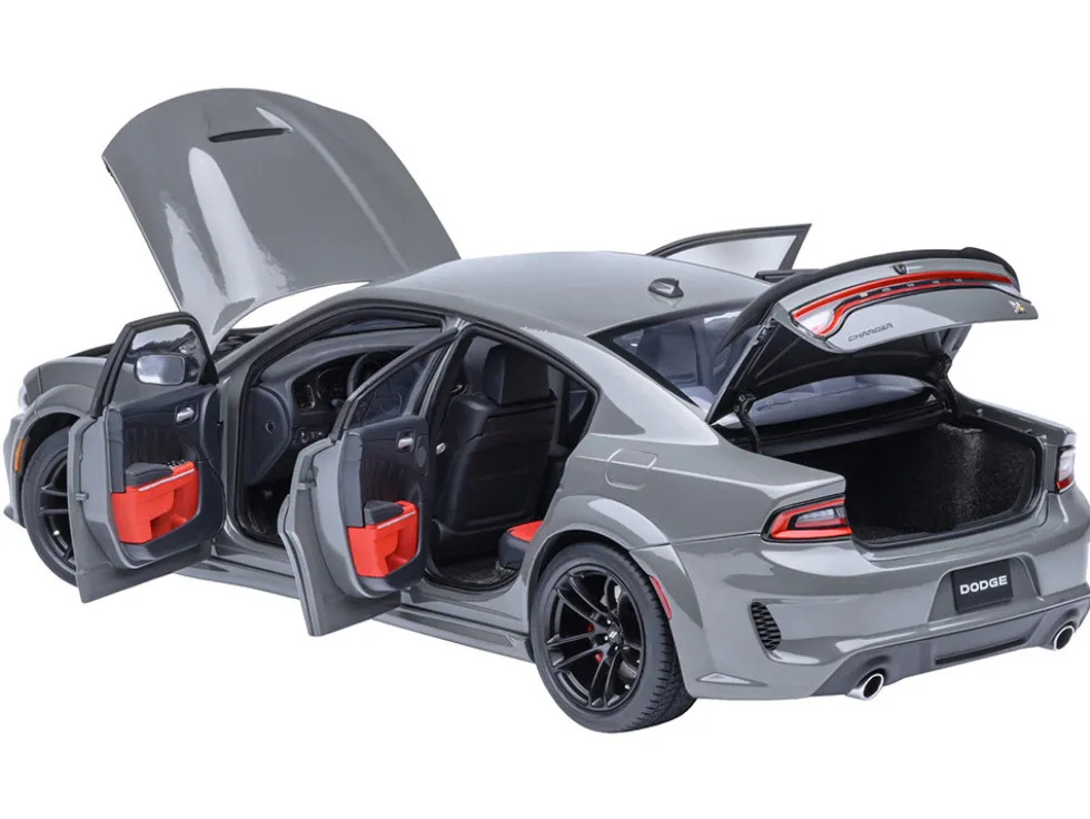 Dodge Charger Scat Pack Widebody Destroyer Gray 1/18 Model Car by Autoart