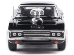 1970 Dodge Charger with Blown Engine Black 1/43 Diecast Model by IXO Models