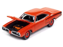 1970 Dodge Coronet Super Bee "Mr. Norm's" Hemi Orange with Black Stripes "Muscle Cars USA" Series 1/64 Diecast Model Car by Johnny Lightning