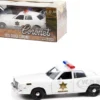 1975 Dodge Coronet White Hazzard County Sheriff 1/24 Diecast Model Car Greenlight 84104