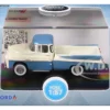 1957 Dodge D100 Sweptside Pickup Truck Ice Blue and Glacier White 1/87 (HO) Scale Diecast Model Car by Oxford Diecast