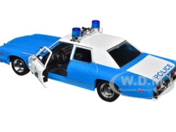 1974 Dodge Monaco Blue and White CPD Chicago Police Department Illinois Hot Pursuit Series 1/24 Diecast Model Car Greenlight 85541