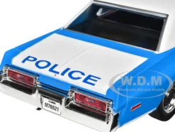 1974 Dodge Monaco Blue and White CPD Chicago Police Department Illinois Hot Pursuit Series 1/24 Diecast Model Car Greenlight 85541