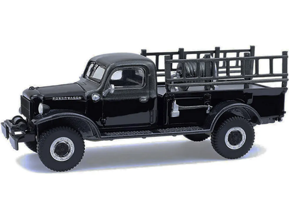 1946 Dodge Power Wagon Fire Truck Black "Black Bandit" Series 30 1/64 Diecast Model Car by Greenlight