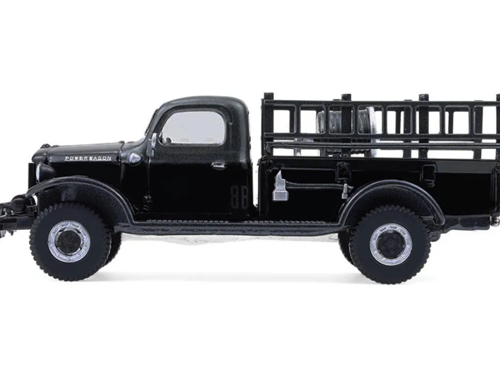 1946 Dodge Power Wagon Fire Truck Black "Black Bandit" Series 30 1/64 Diecast Model Car by Greenlight