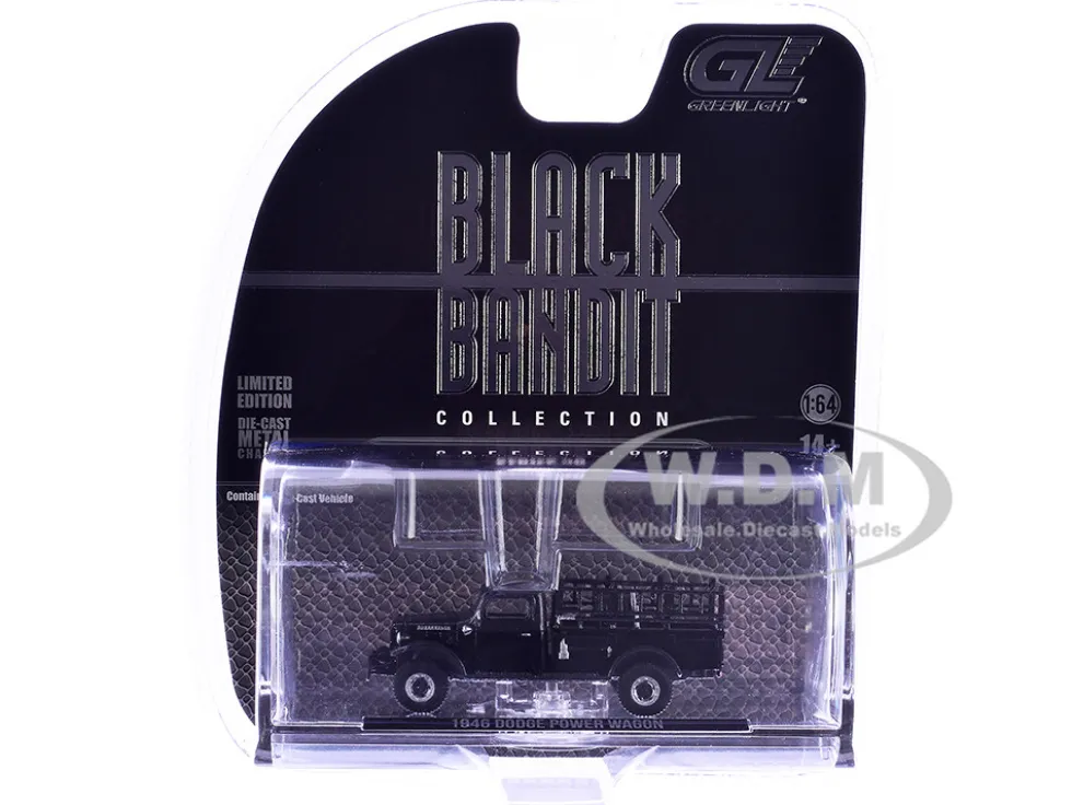 1946 Dodge Power Wagon Fire Truck Black "Black Bandit" Series 30 1/64 Diecast Model Car by Greenlight