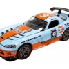 2008 Dodge Viper SRT10 #9 "Gulf Oil" Light Blue and Orange Limited Edition to 2496 pieces Worldwide 1/64 Diecast Model Car by Johnny Lightning