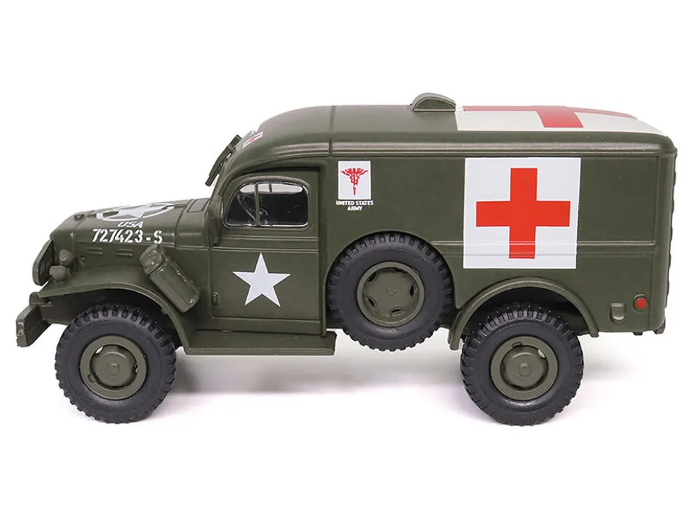 Dodge WC54 Ambulance Olive Drab "United States Army" 1/43 Diecast Model by Militaria Die Cast