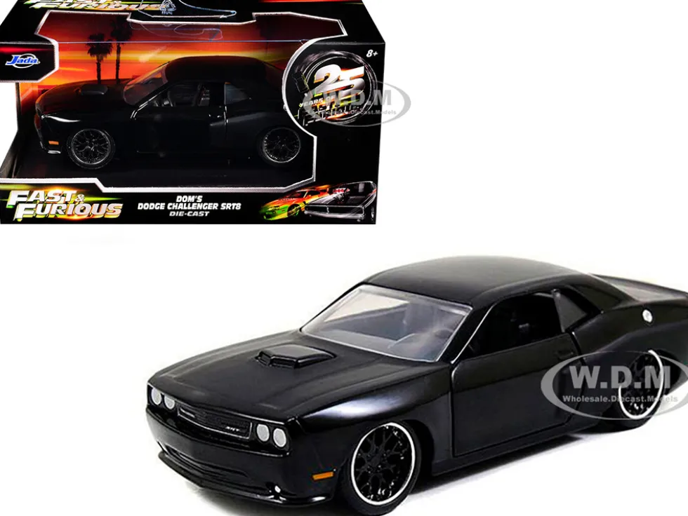 Dom's Dodge Challenger SRT8 Black Fast & Furious Movie 1/32 Diecast Model Car Jada 97384