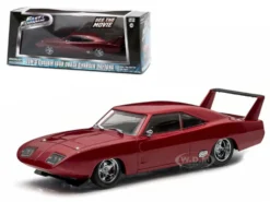 Dom's 1969 Dodge Charger Daytona Maroon "Fast and Furious 6" Movie (2013) 1/43 Diecast Model Car Greenlight 86221