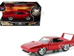 Dom's Dodge Charger Daytona Red Metallic "Fast & Furious 6" (2013) Movie "25 Years of Fast & Furious" Series 1/32 Diecast Model Car by Jada