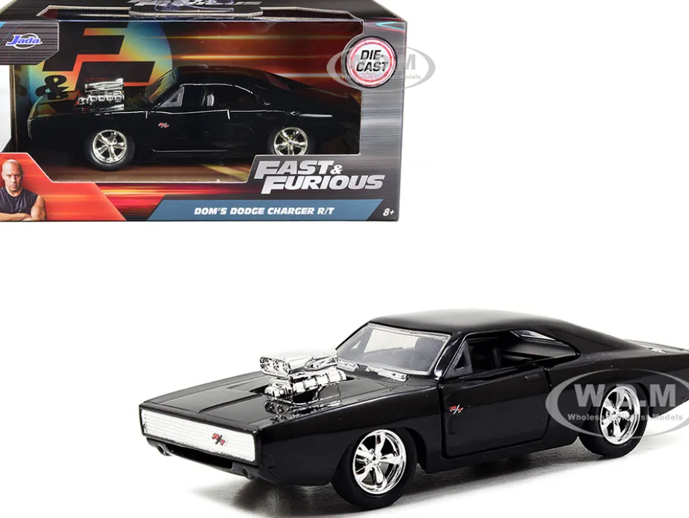 Dom's Dodge Charger R/T Black Fast & Furious 7 2015 Movie 1/32 Diecast Model Car Jada 97042