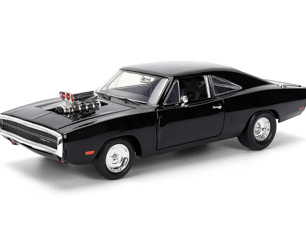 Dom's 1970 Dodge Charger R/T Black "F9" (2021) Movie "Fast & Furious" Series 1/24 Diecast Model Car by Jada