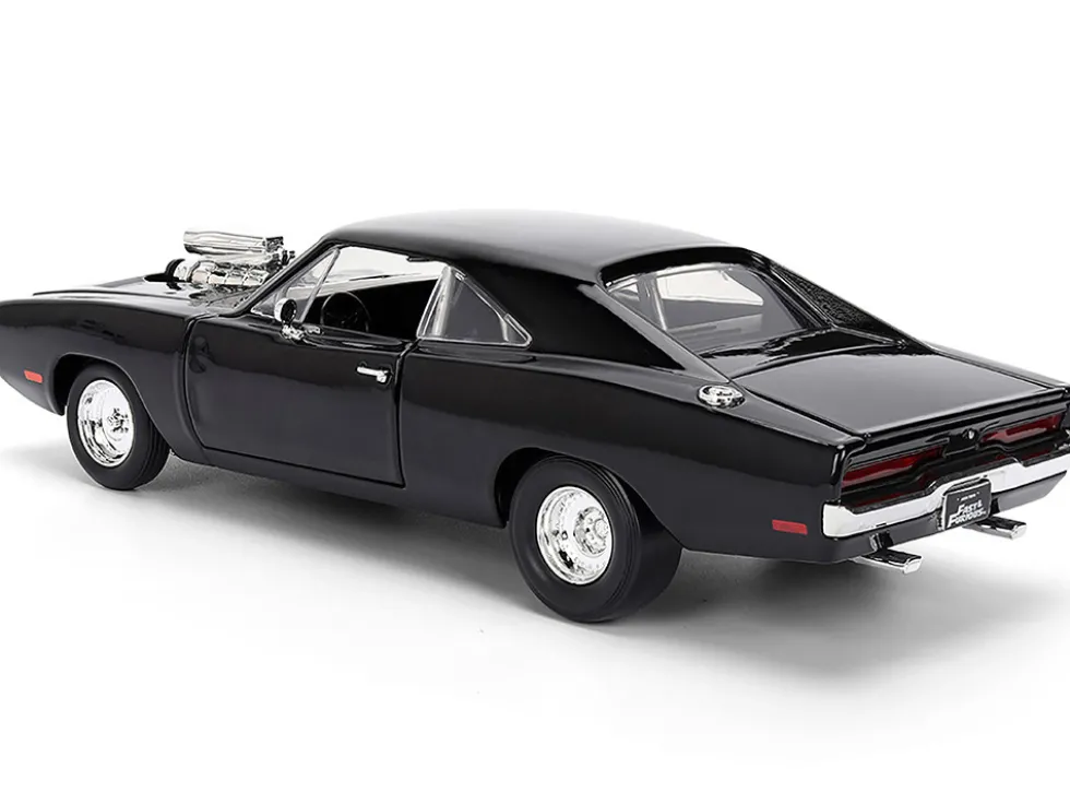 Dom's 1970 Dodge Charger R/T Black "F9" (2021) Movie "Fast & Furious" Series 1/24 Diecast Model Car by Jada