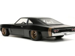 Dom's 1968 Dodge Charger Widebody Matt Black Fast & Furious 9 F9 2021 Movie 1/24 Diecast Model Car Jada 32614