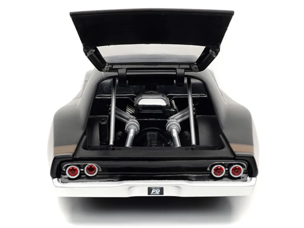 Dom's 1968 Dodge Charger Widebody Matt Black Fast & Furious 9 F9 2021 Movie 1/24 Diecast Model Car Jada 32614